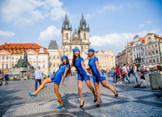 Old Towns Square Prague & Our stewardess