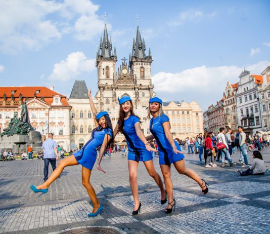 Old Towns Square Prague & Our stewardess