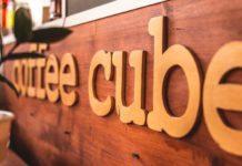 Coffee Cube Prague in trendy wooden booth