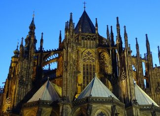 Where is Prague located? Town in heart of Europe