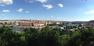 View from Letna hill Prague