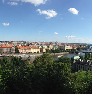 View from Letna hill Prague