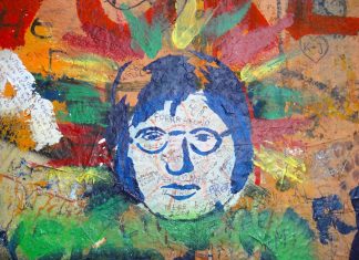 John Lennon Wall Prague is used to be ordinary like any other wall John Lennon Wall Prague - used to be ordinary like any other wall in Prague